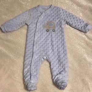 One-piece sky blue jumpsuit 3-6m